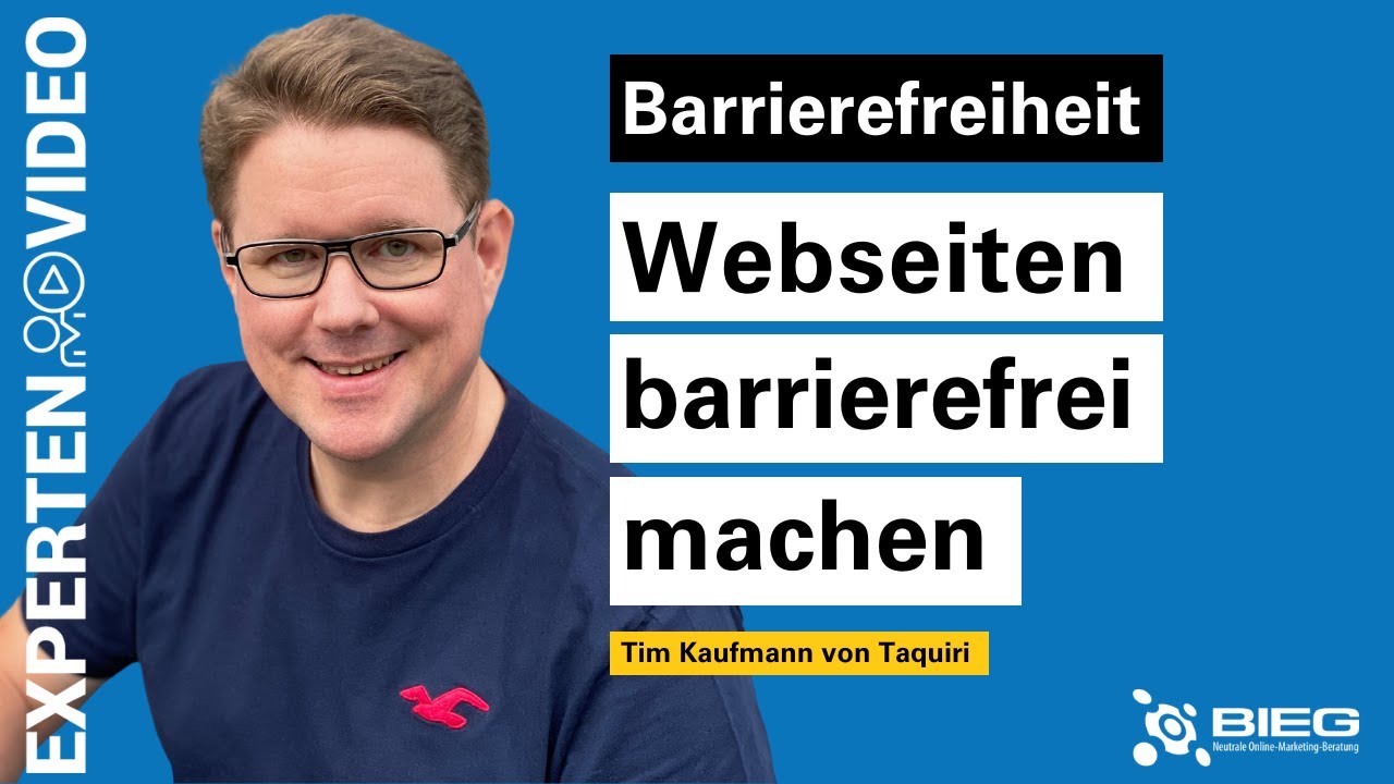 YouTube:Webseiten barrierefrei machen